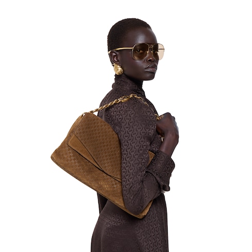 Bolso de hombro con cadena tamaño grande