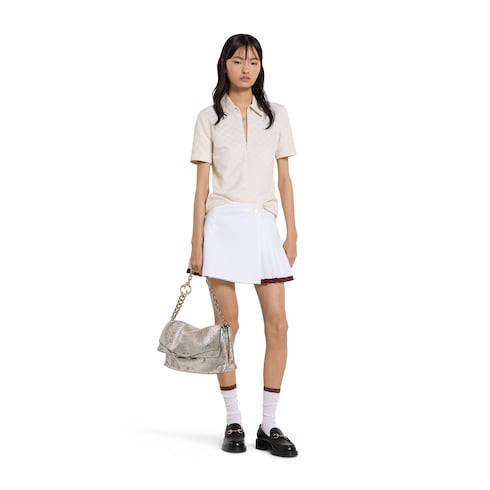 Large shoulder bag with chain