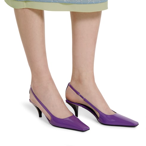 Zapato con tacón descubierto y cristal mujer