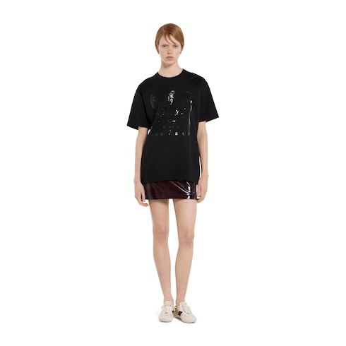 Soft cotton jersey T-shirt with print