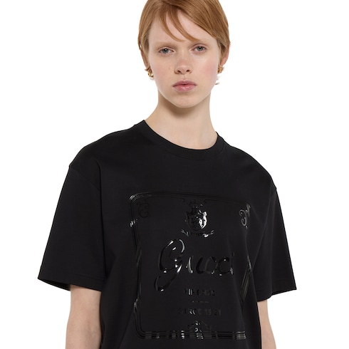 Playera de punto de algodón suave con estampado