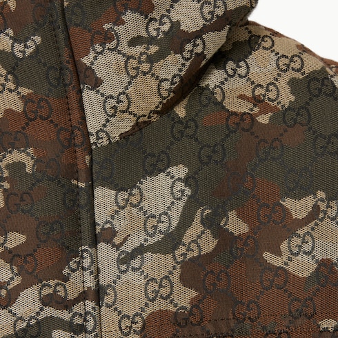 GG marbled cotton jacquard padded jacket