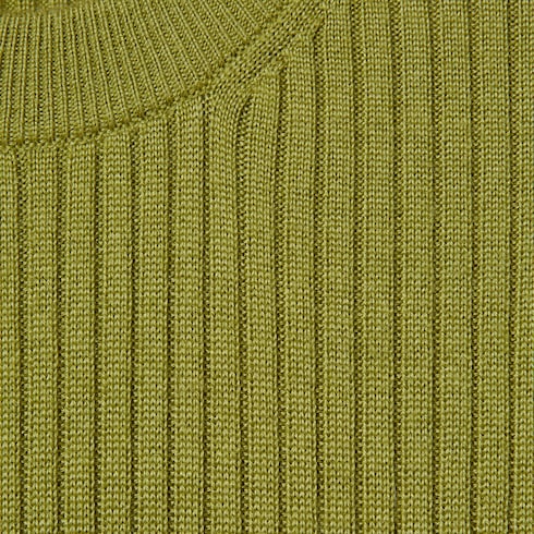 Top in seta e cashmere a coste