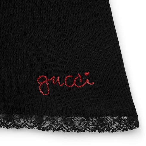 Cotton rib tank top with embroidery