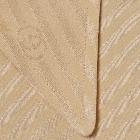 Camicia in seta jacquard con GG diagonale