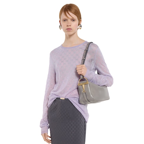 Sac à épaule Gucci Half Horsebit moyen format