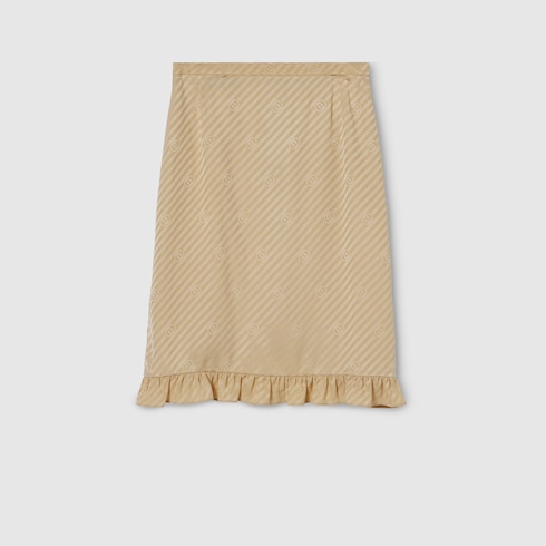 Diagonal GG silk jacquard skirt