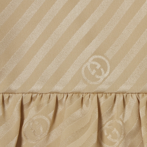 Rock aus Seidenjacquard mit diagonalem GG Motiv