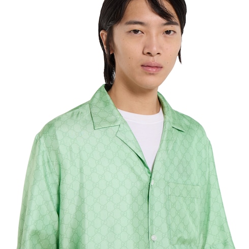Yuko Higuchi silk twill bowling shirt 