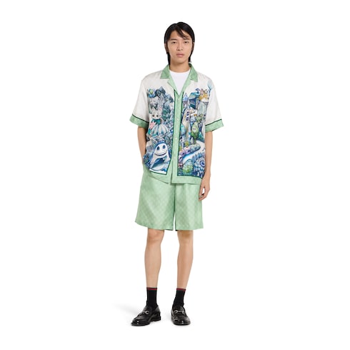 Yuko Higuchi silk twill bowling shirt 