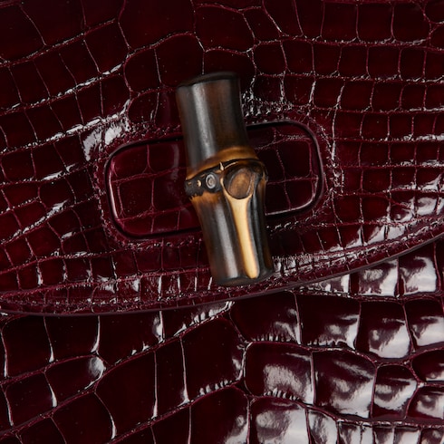 Gucci Bamboo 1947 crocodile medium bag