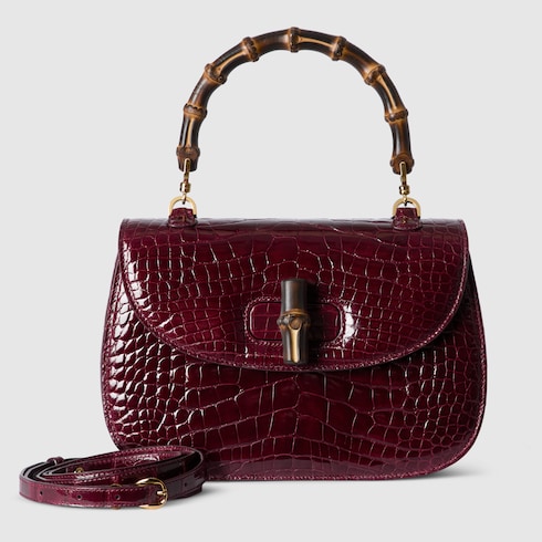 Sac Gucci Bamboo 1947 en crocodile taille moyenne