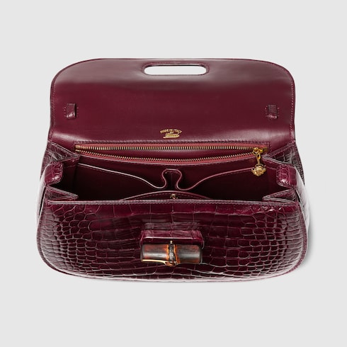 Sac Gucci Bamboo 1947 en crocodile taille moyenne