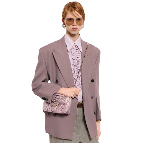 GG Marmont crystals small shoulder bag