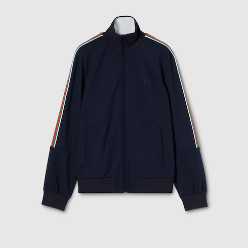 Veste zippée en jersey technique avec bande Web 