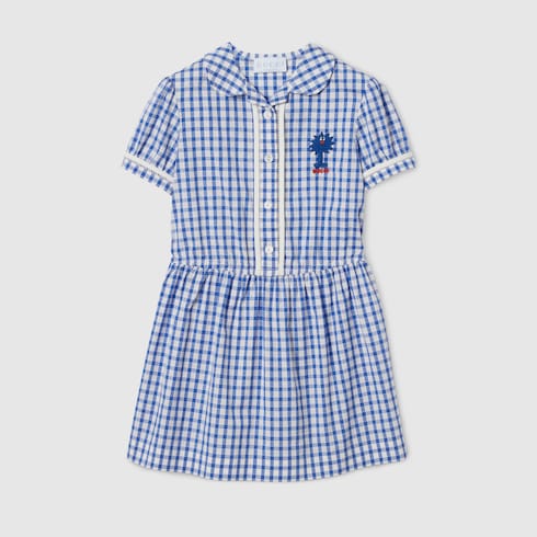 Children's gingham cotton dress