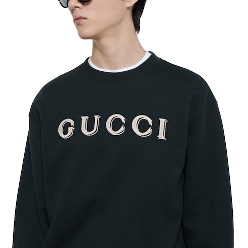 Sweatshirt aus Baumwolljersey mit Stickerei