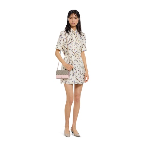 GG Marmont系列双色链带钱包