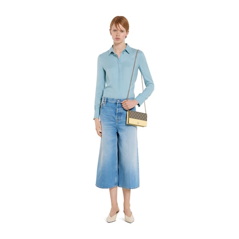 Bi-colour GG Marmont wallet on chain