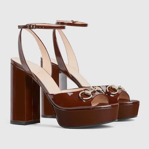 Sandalias con plataforma para mujer Horsebit