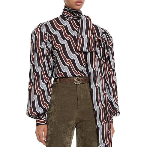 Ceinture avec boucle GG enlacés