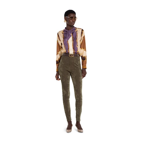 Reversible belt with square G buckle