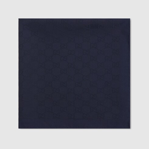 Fazzoletto da taschino in cotone e seta GG