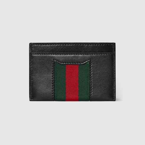 グッチ ホースビット〕ウェブ カードケース ・ブラック レザー | GUCCI公式