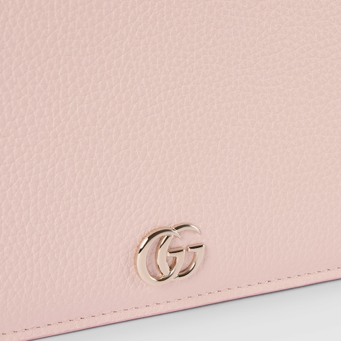 Zweifarbige GG Marmont Brieftasche mit Kettenriemen