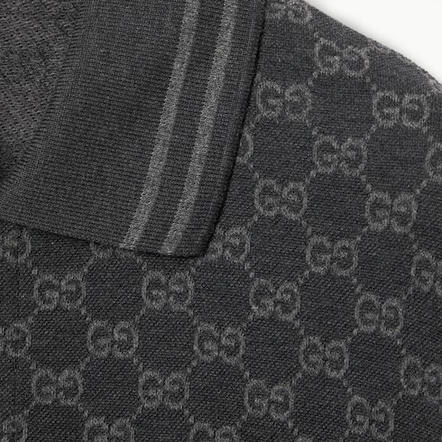 Polo GG en jacquard de piqué de coton