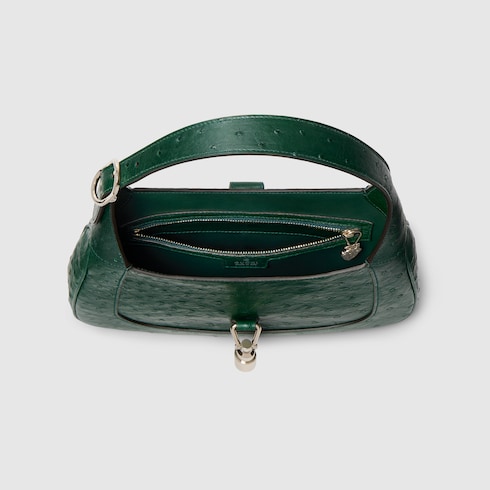 Gucci Jackie 1961系列鸵鸟皮中号手袋
