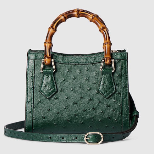 Gucci Diana系列鸵鸟皮小号托特包