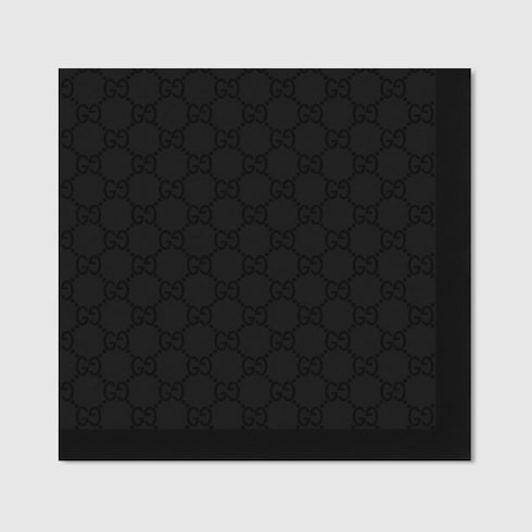 GG silk cotton pocket square