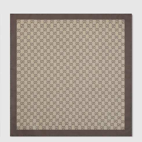 Printed silk twill carré