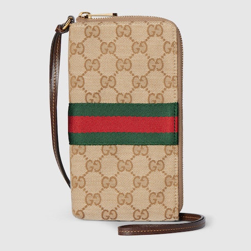 Custodia GG per iPhone con tracolla