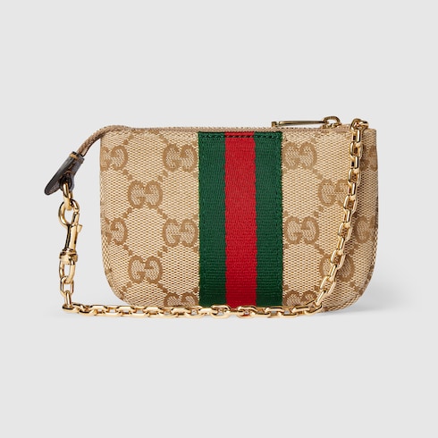 GG coin case with chain