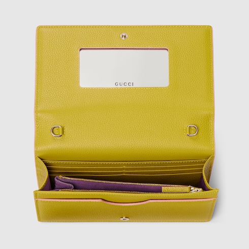 Bi-color GG Marmont wallet on chain