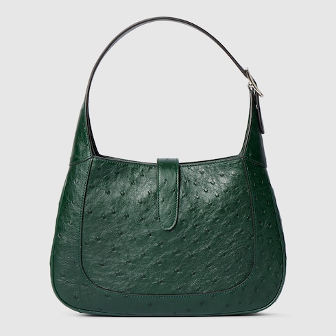 Gucci Jackie 1961系列鸵鸟皮中号手袋