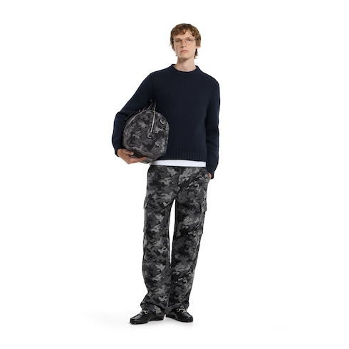 Pantalon en jacquard de coton GG marbré