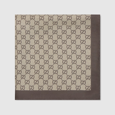 Printed silk twill carré