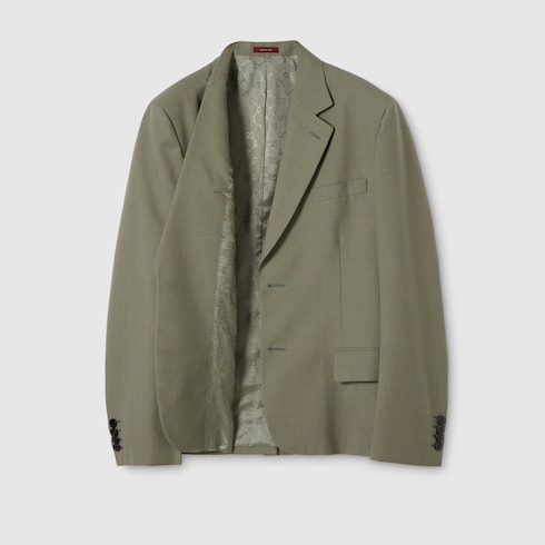 Chaqueta de botonadura sencilla de lana