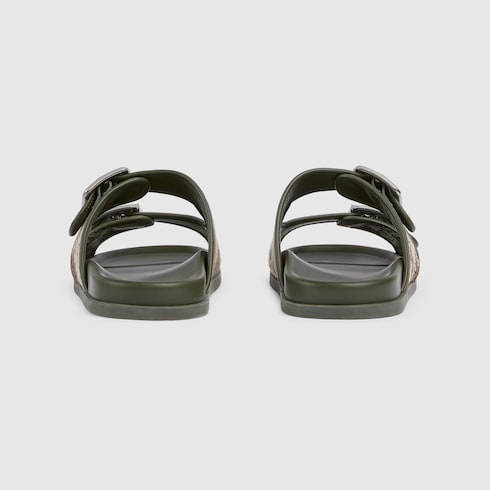 Men's slide sandal with buckles