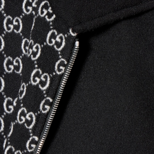 Chaqueta de aviador de lana y seda