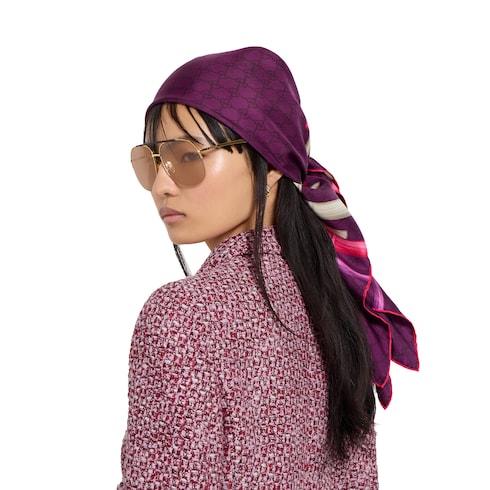 Carré in twill di seta stampato