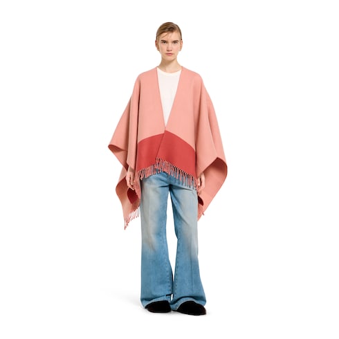 Wool cashmere cape