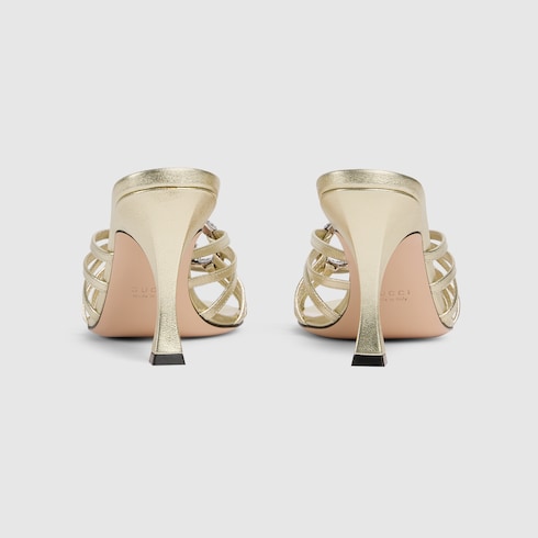 Mules avec détail GG en cristaux pour femme