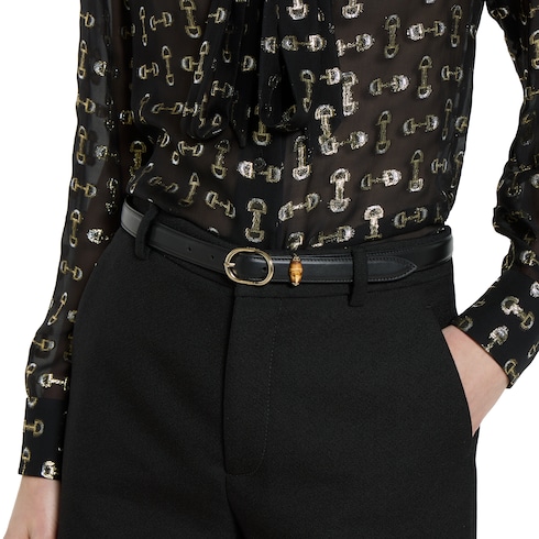 Ceinture fine avec boucle ovale