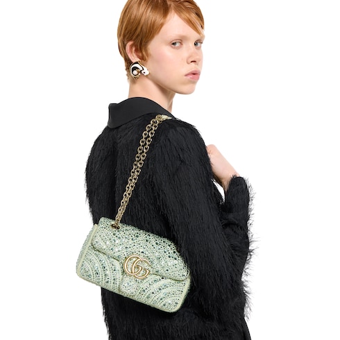 GG Marmont crystals small shoulder bag