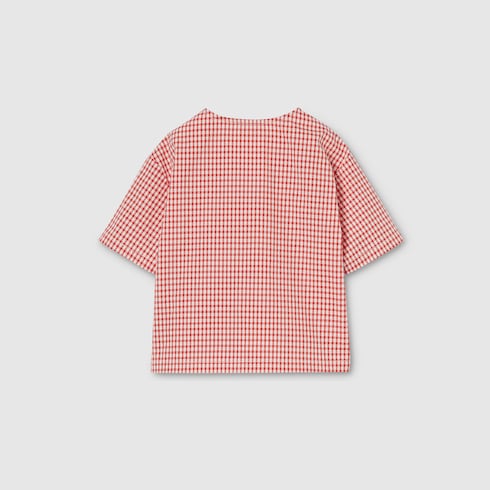 Baby gingham cotton T-shirt