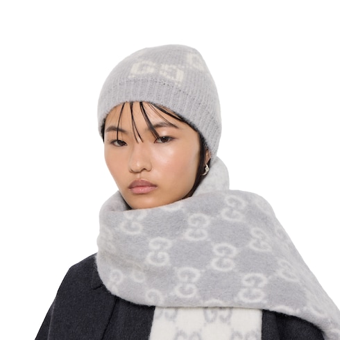 Bonnet en mélange d’alpaga GG